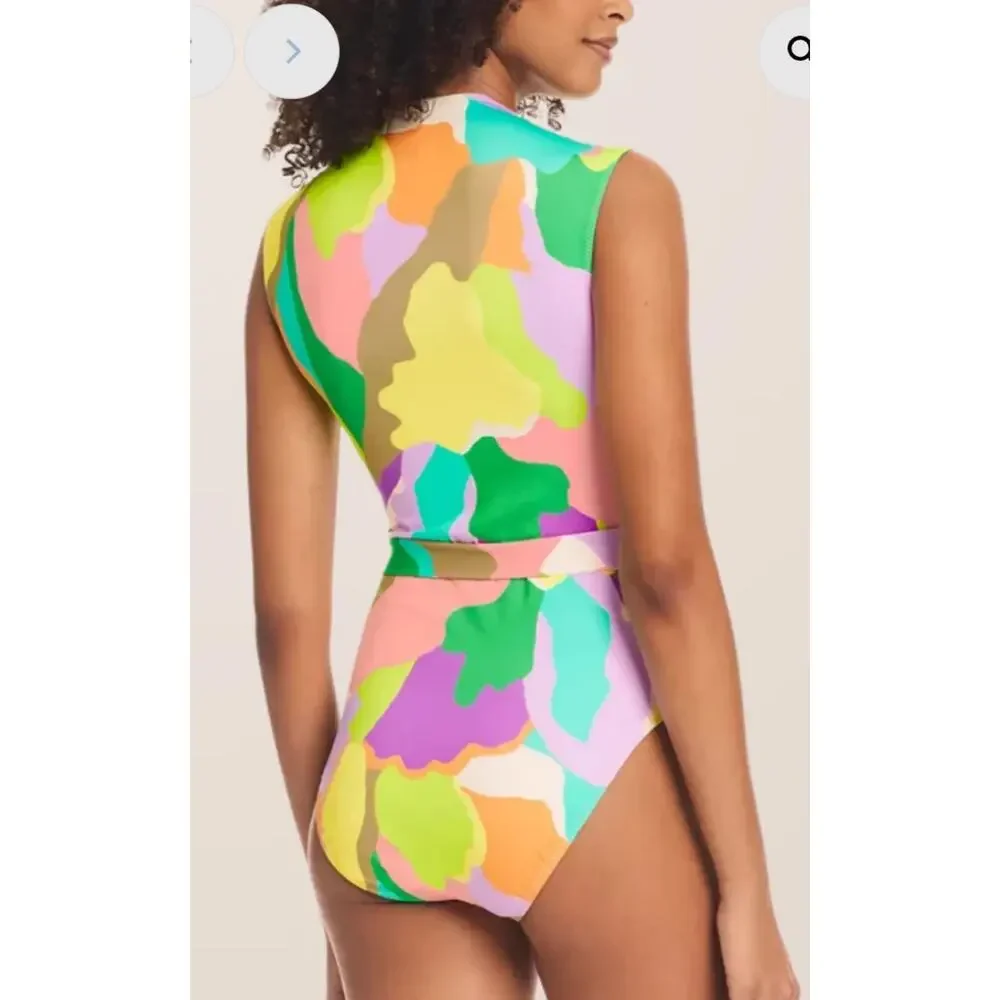 Sanctuary Multicolor Abstract Print One-Piece Swimsuit - Picture 2 of 6